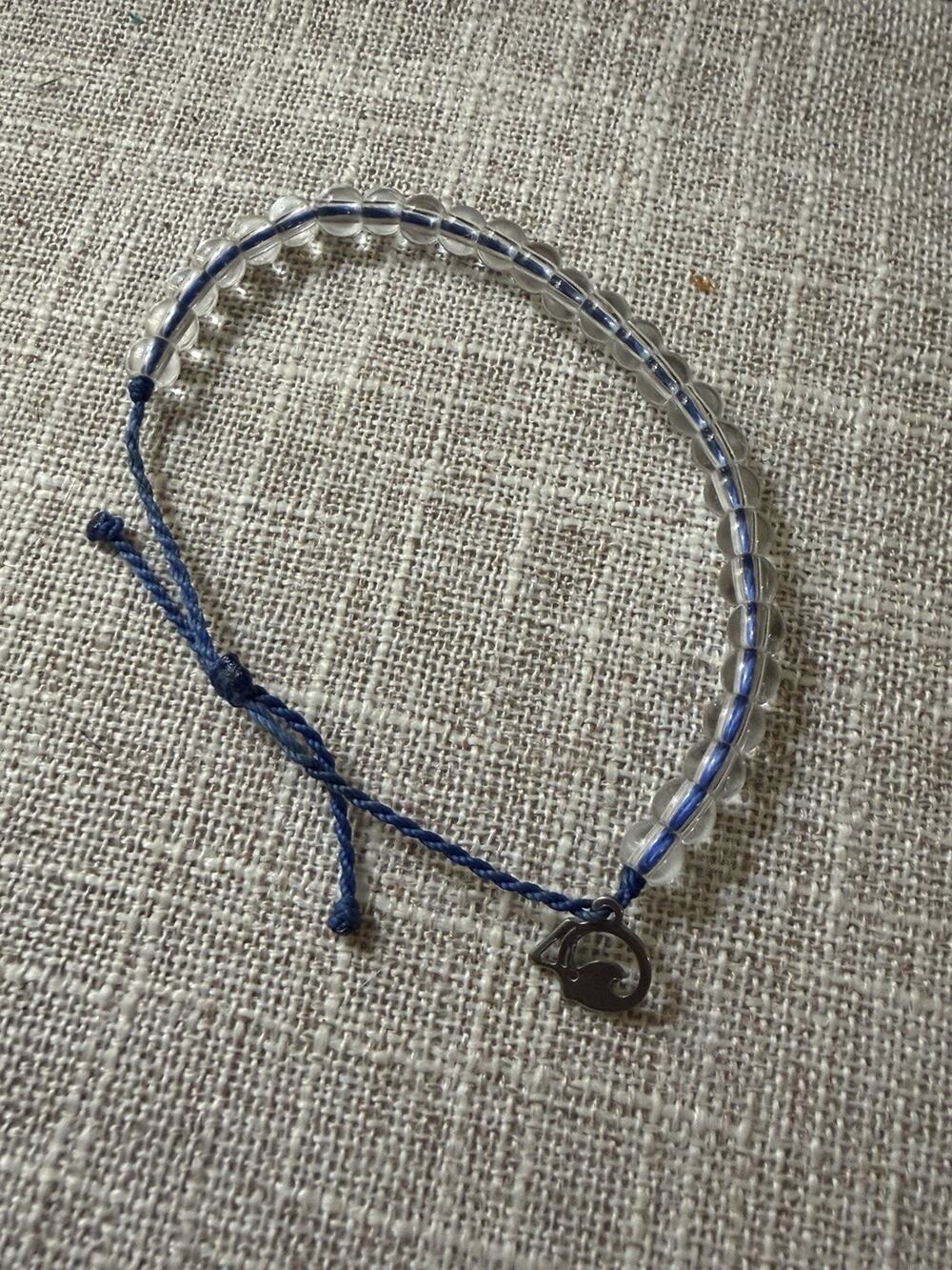 4 Ocean Clear And Blue Beaded Bracelet